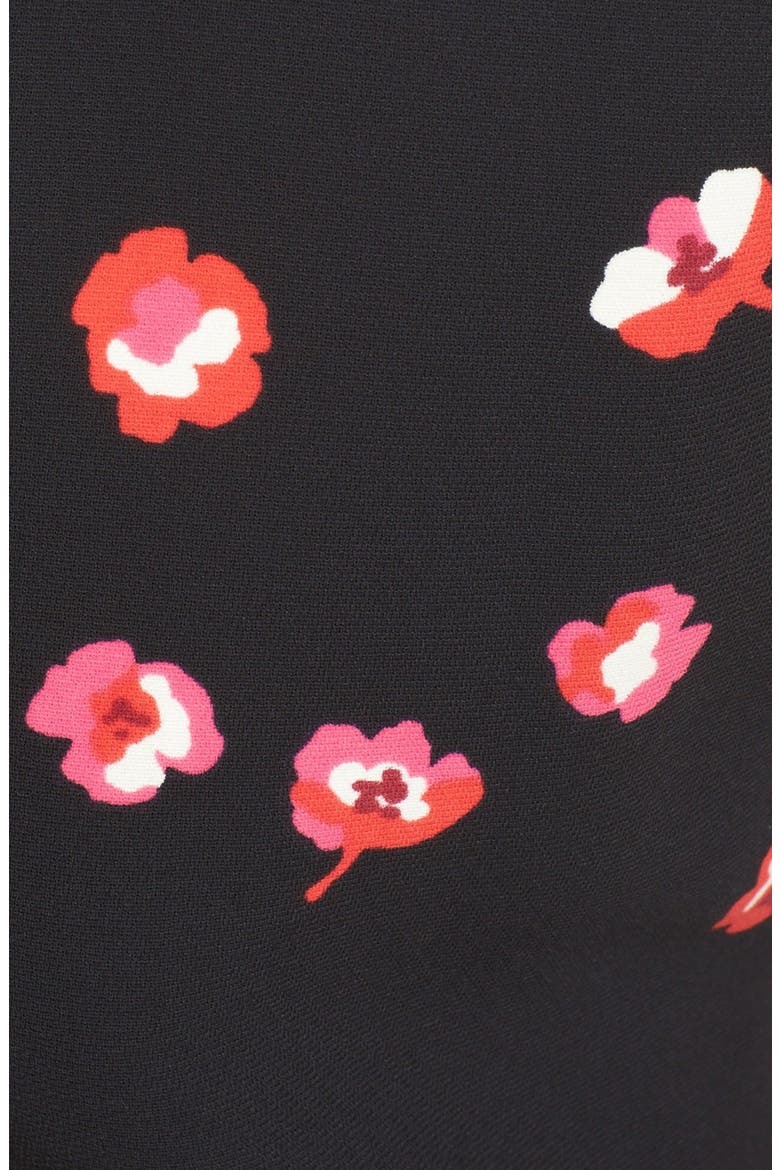 kate spade new york 'falling florals' cap sleeve sheath dress, Alternate, color, BLACK