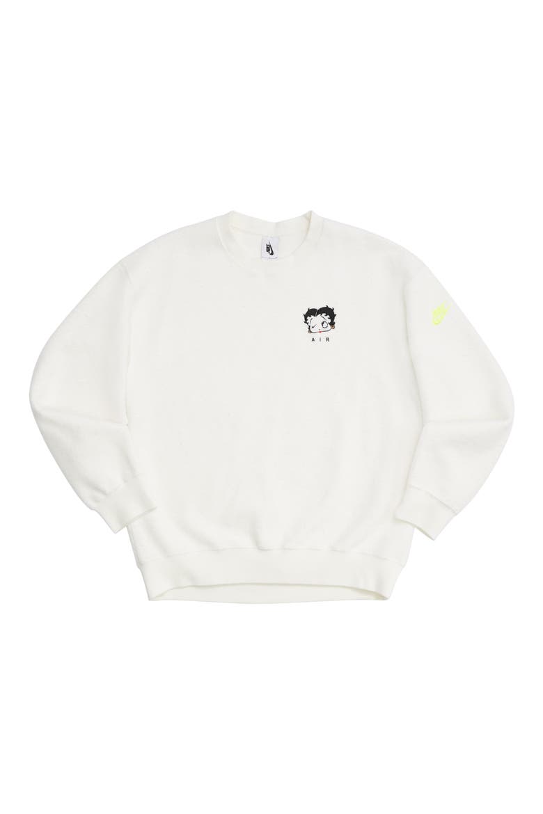 x Olivia Kim NRG Fleece Crewneck Sweatshirt, Alternate, color, SAIL