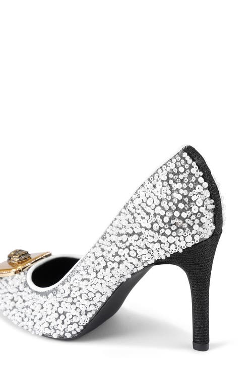 Kurt Geiger London Pimlico Lace Pump In Silver
