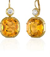 Mindi Mond Imperial Citrine & Diamond Drop Earrings