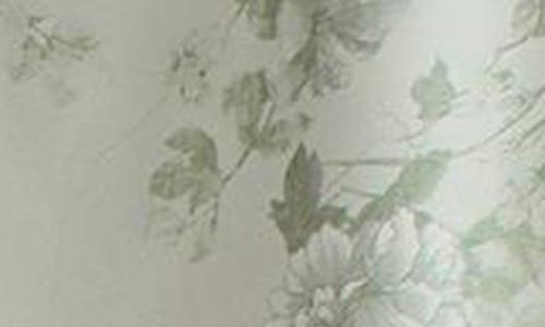 Dessy Collection Floral Sleeveless Satin Ballgown In Sage Cottage Rose