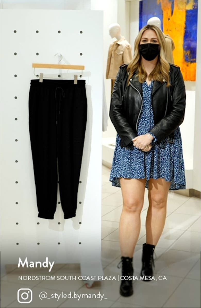 Tie Waist Woven Joggers, sales video thumbnail