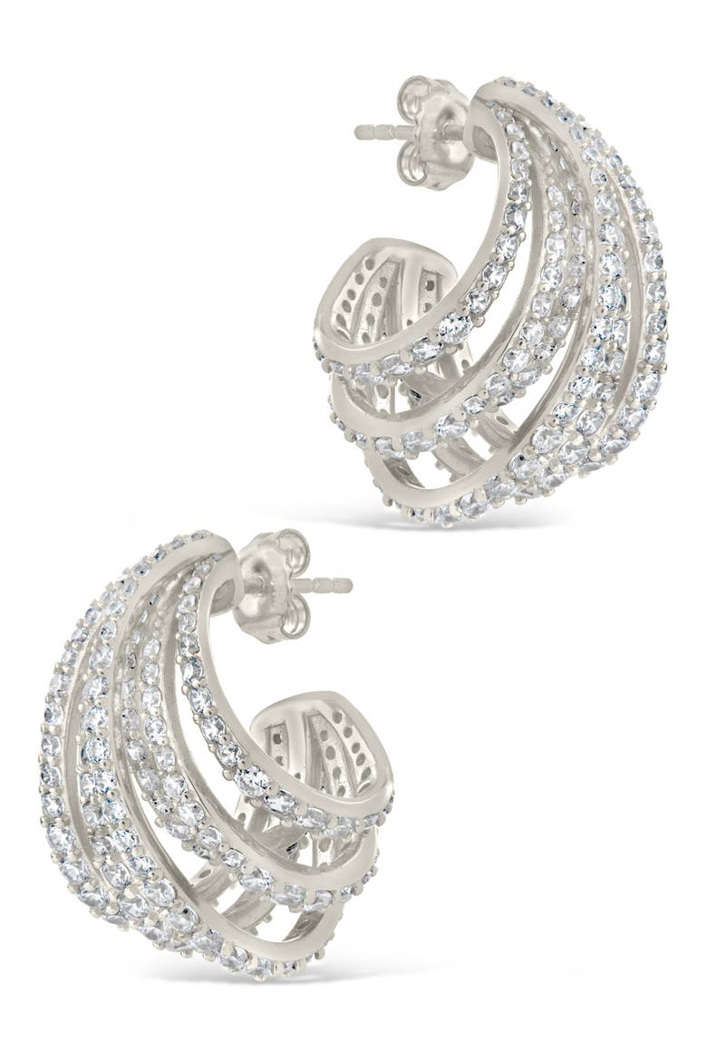 Jenny Statement Hoop Earrings, Alternate, color, SILVER