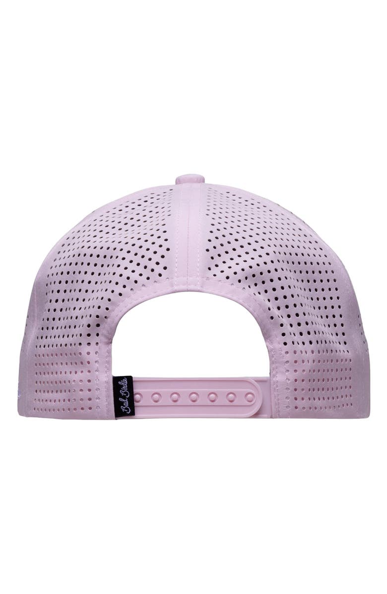 Bad Birdie Logo Embroidered Snapback Trucker Hat, Alternate, color, Frosty Petal