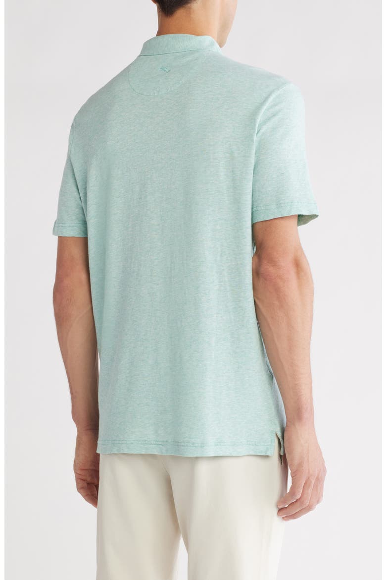 Laurito Beach Cotton & Linen Polo, Alternate, color, MISTY FIELD HEATHER