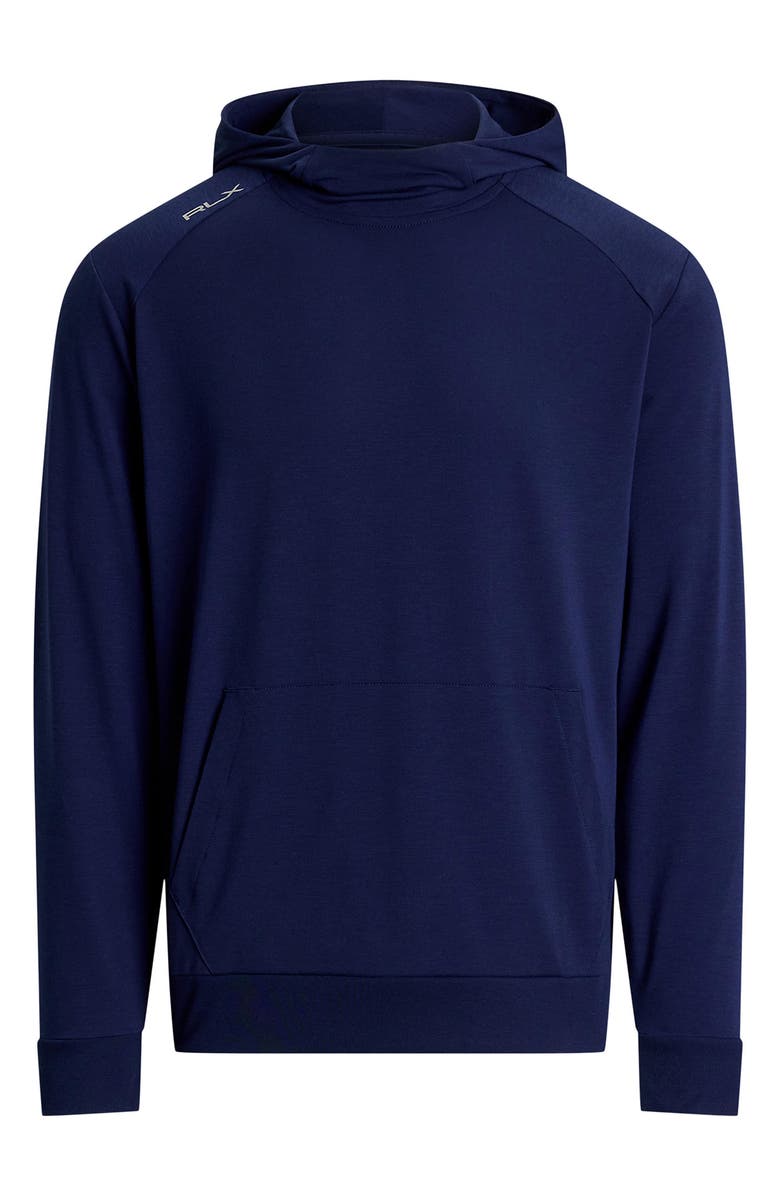 Polo Ralph Lauren Lounge Jersey Hooded Sweatshirt, Alternate, color, Oxford Blue