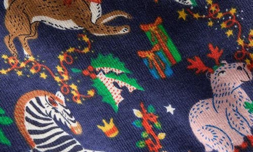 Boden Snug Long John Pajamas Medieval Christmas Party  In Multi