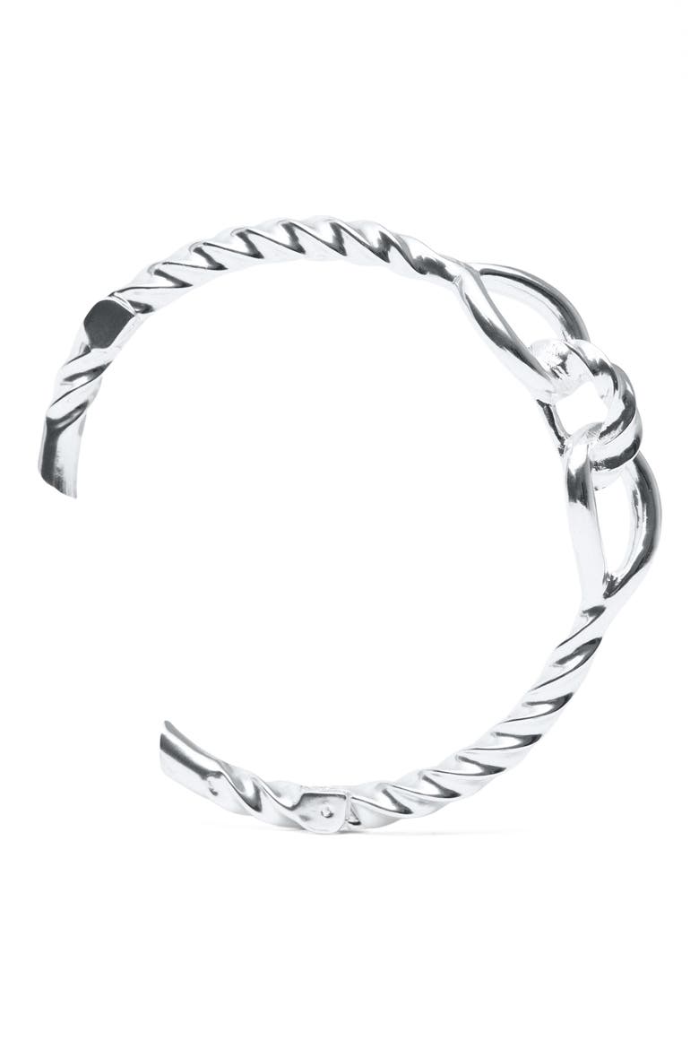 Knot Choker Necklace, Alternate, color, SILVER