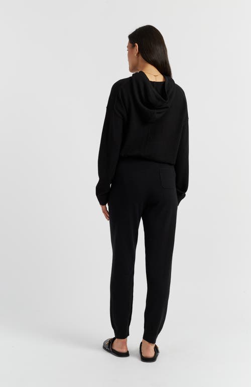 Chinti & Parker Wool Cashmere Cuffed Joggers In Black