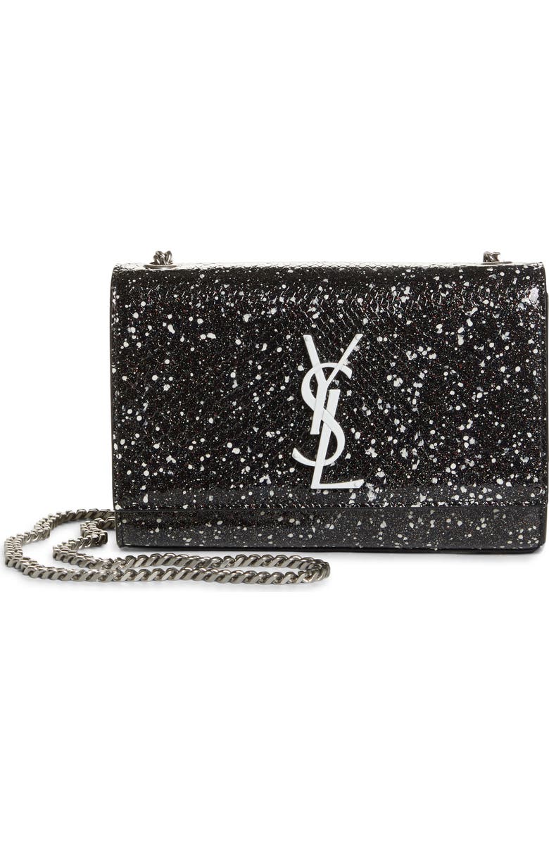 Saint Laurent Small New Kate Snake Embossed Leather Shoulder Bag, Main, color,