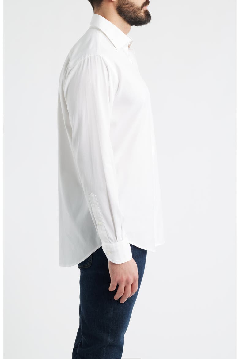 Campbell Perfect Pinpoint Regular Fit Button-Up Shirt, Alternate, color, WHITE