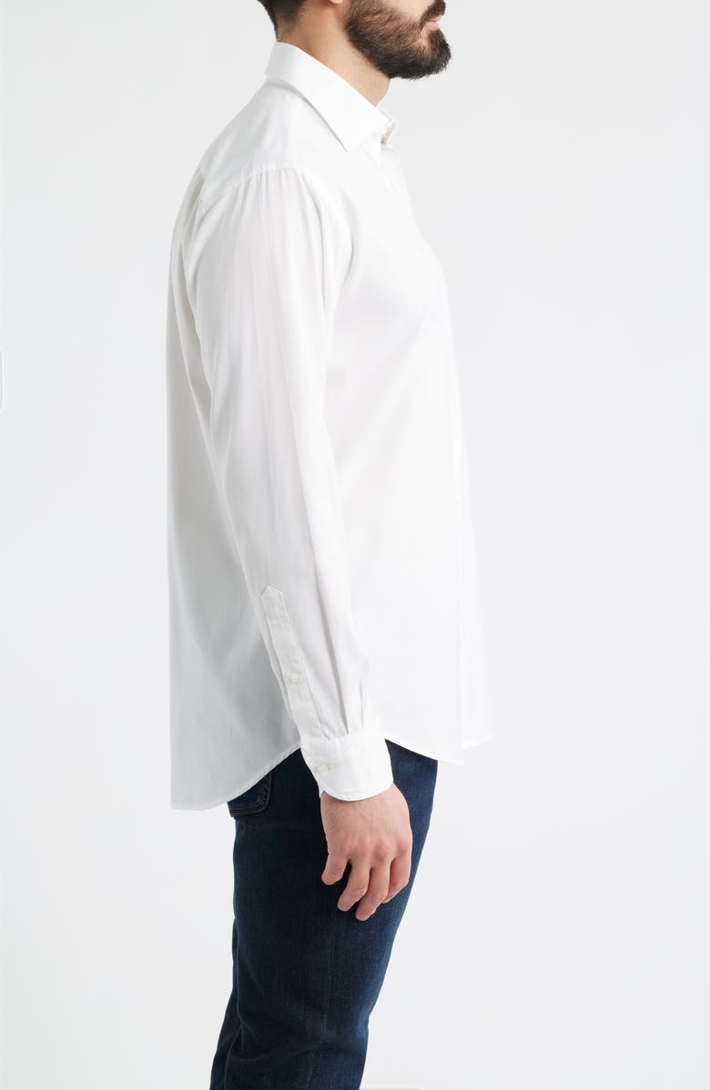 Peter Millar Campbell Perfect Pinpoint Regular Fit Button-Up Shirt, Alternate, color, White