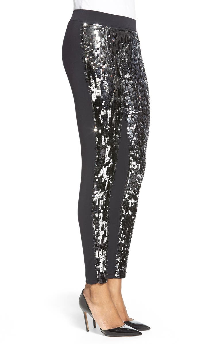 Nordstrom Sequin Front Leggings, Alternate, color,