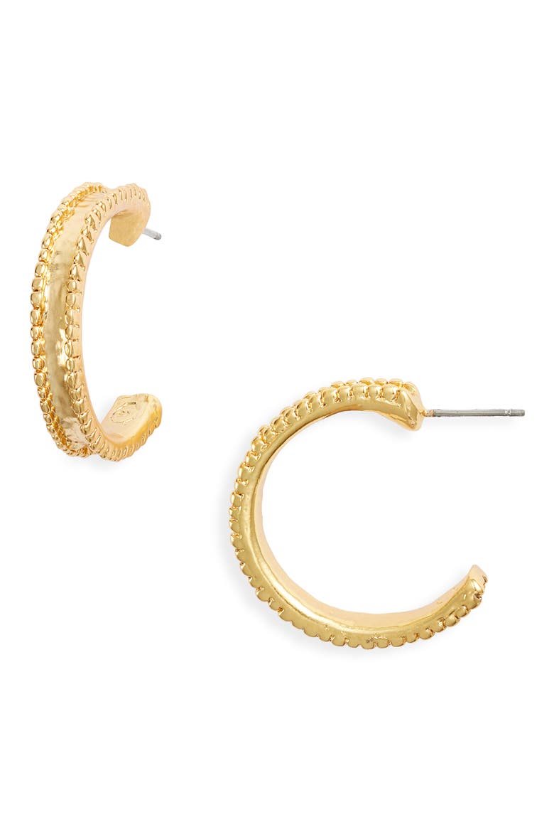 Dotty Hoop Earrings, Main, color, GOLD