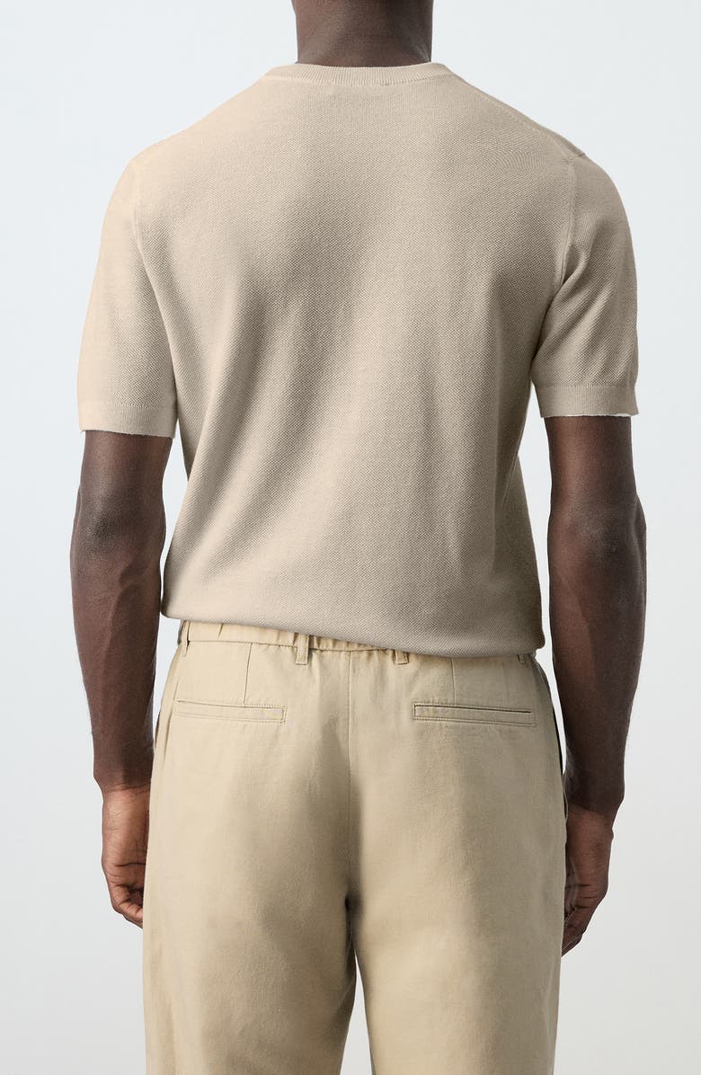 MANGO Fine Knit T-Shirt, Alternate, color, Beige