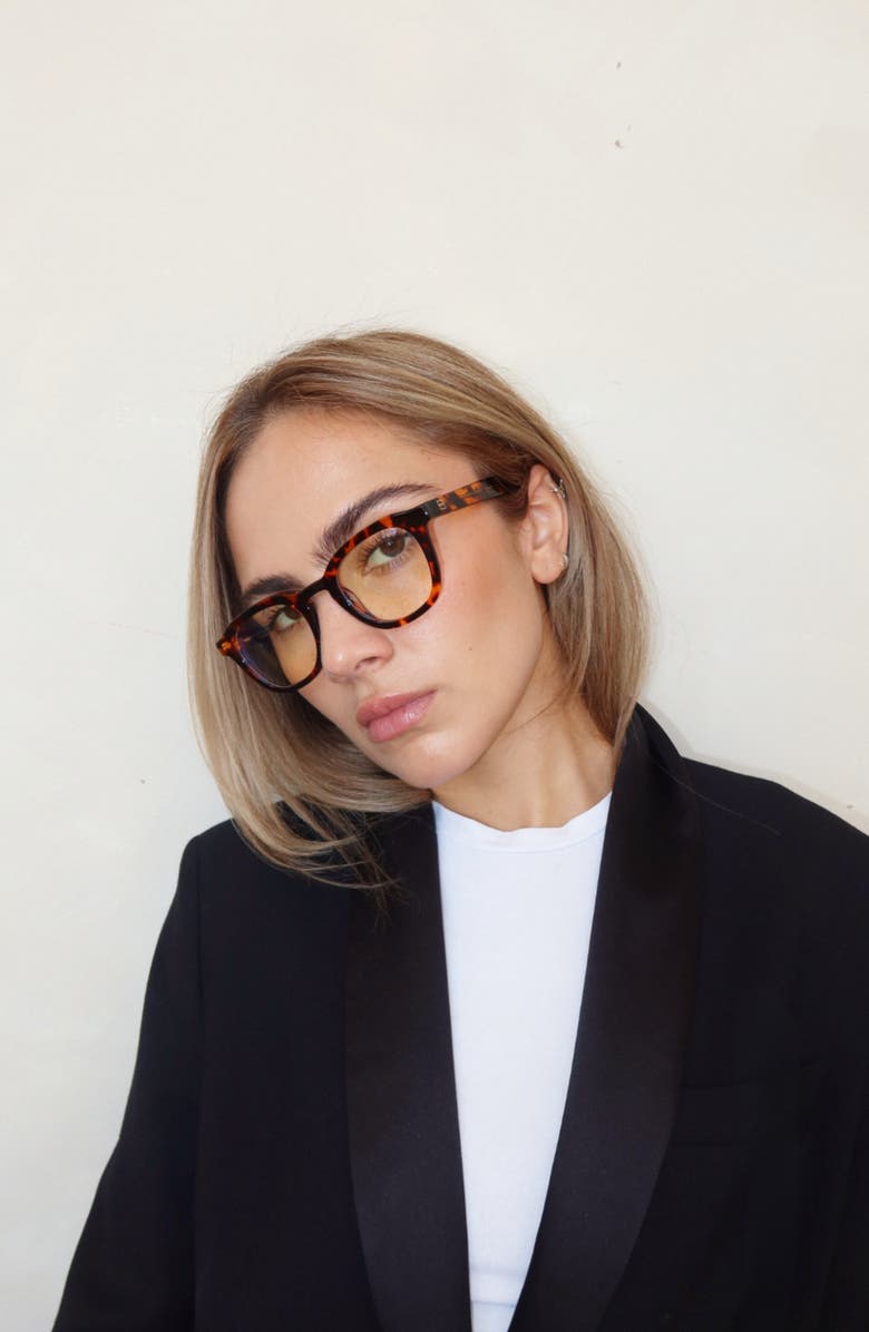 INDY JB Round Blue Light Glasses, Alternate, color, Tortoise Shell