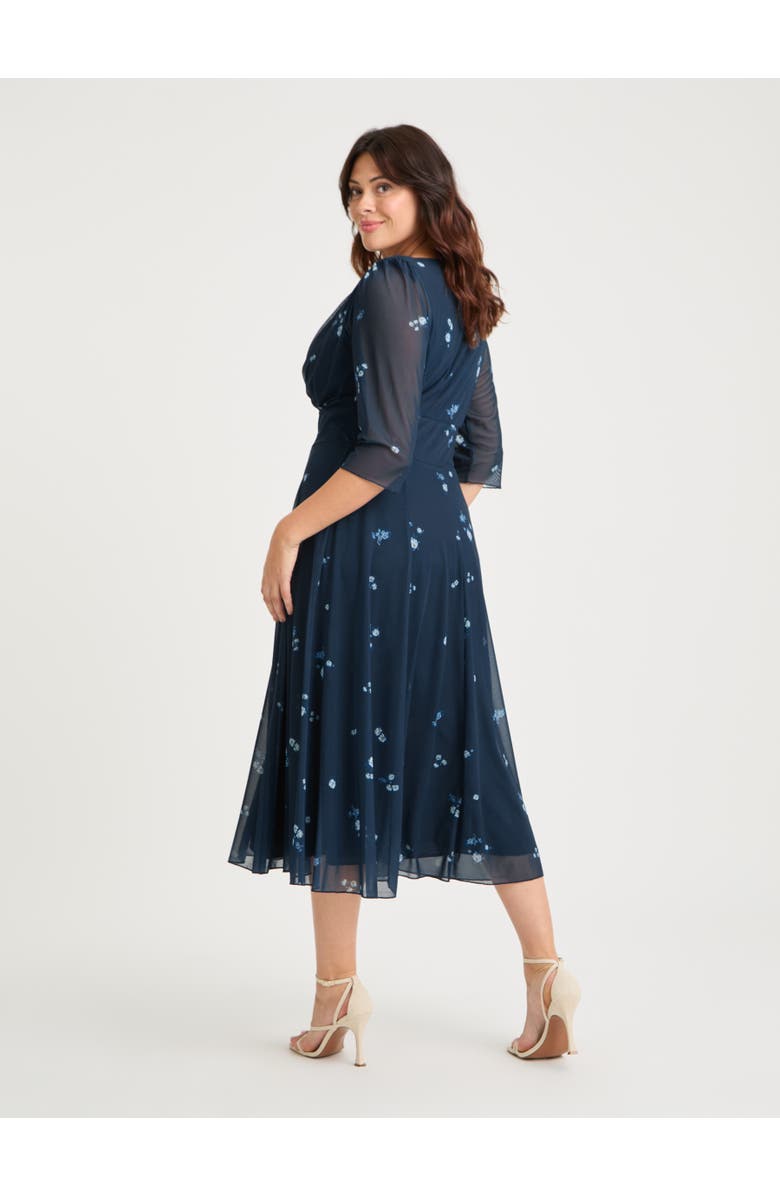 Scarlett & Jo Helena Floral Midi Dress, Alternate, color, Navy Ditsy