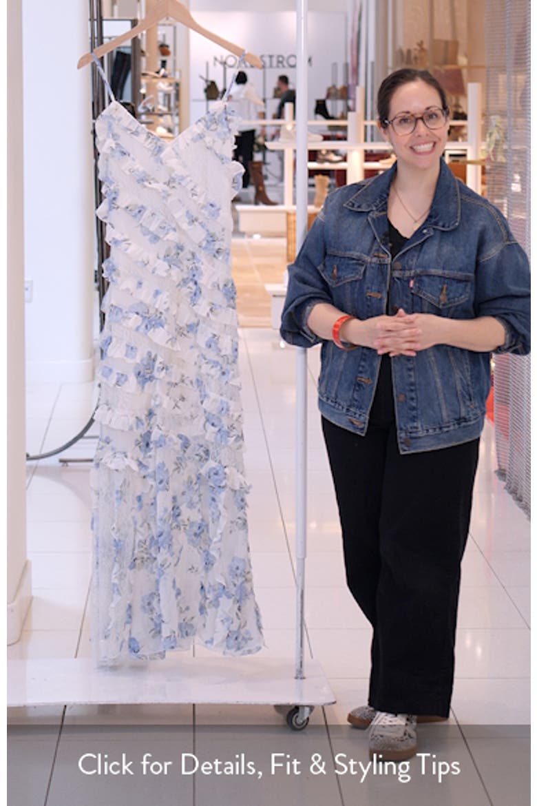 Ruffle & Lace Sleeveless Maxi Dress video