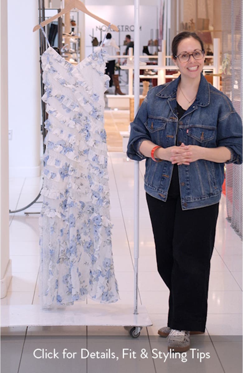 Ruffle & Lace Sleeveless Maxi Dress, sales video thumbnail
