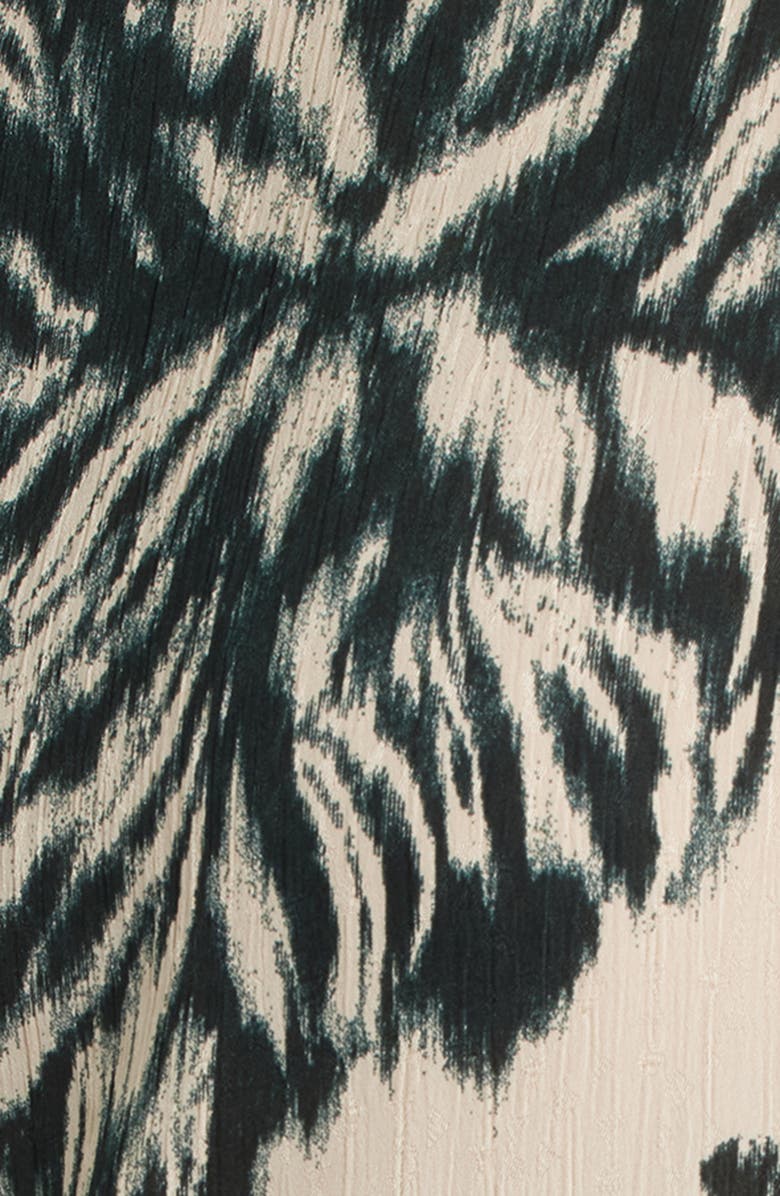 Wit & Wisdom Print Peasant Top, Alternate, color, Ivory/ Black