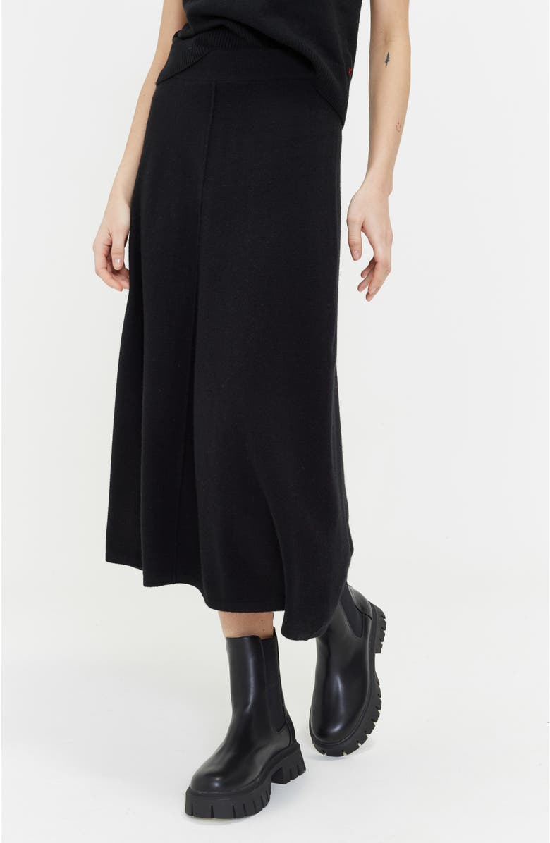 Chinti & Parker Wool Cashmere Midi Skirt, Main, color, Black