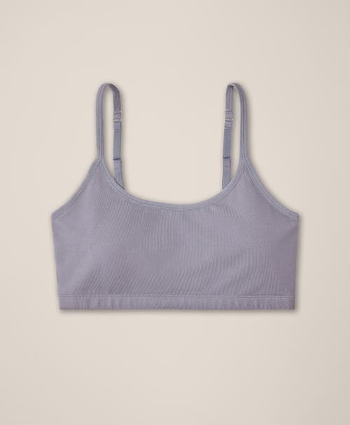 Pact Everyday Strappy Scoop Bralette In Gray