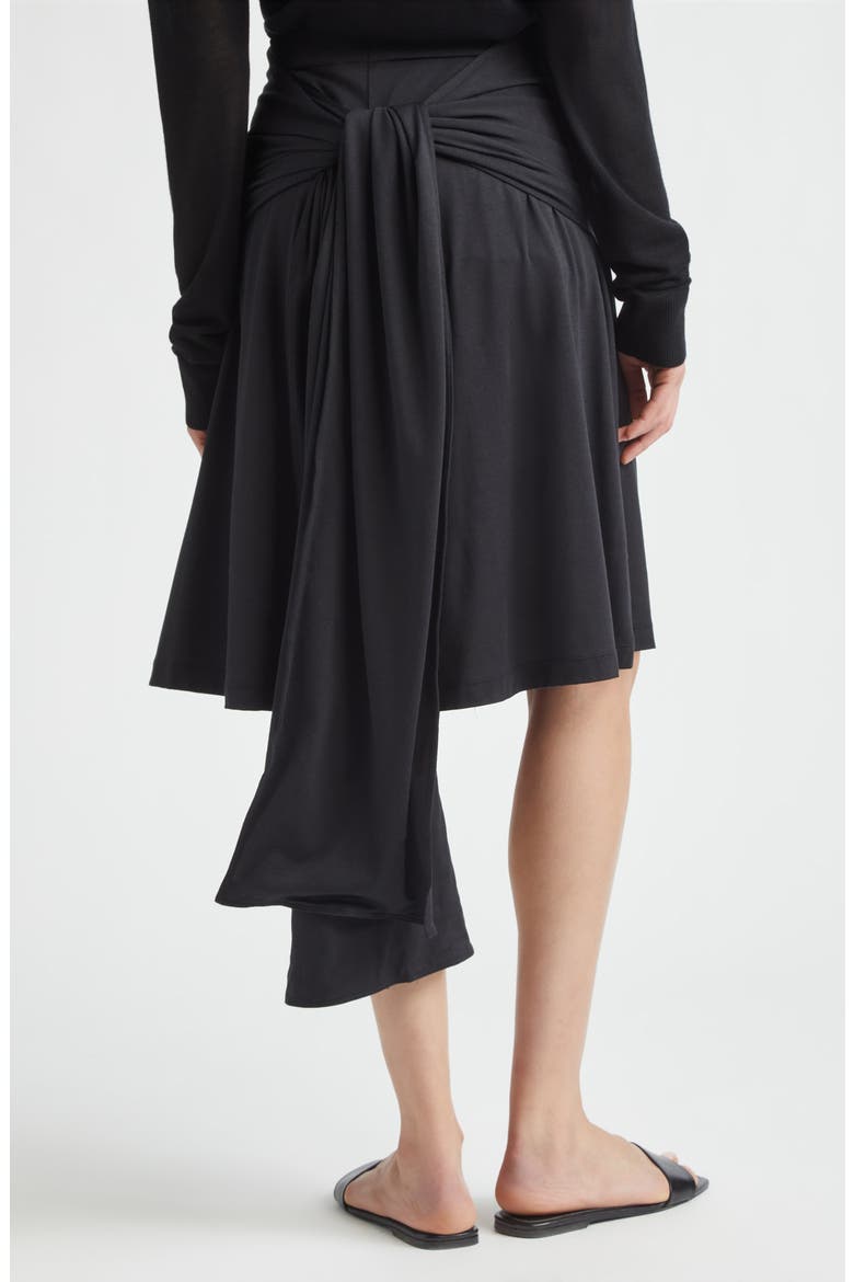 Tie Waist Jersey Shorts, Alternate, color, BLACK