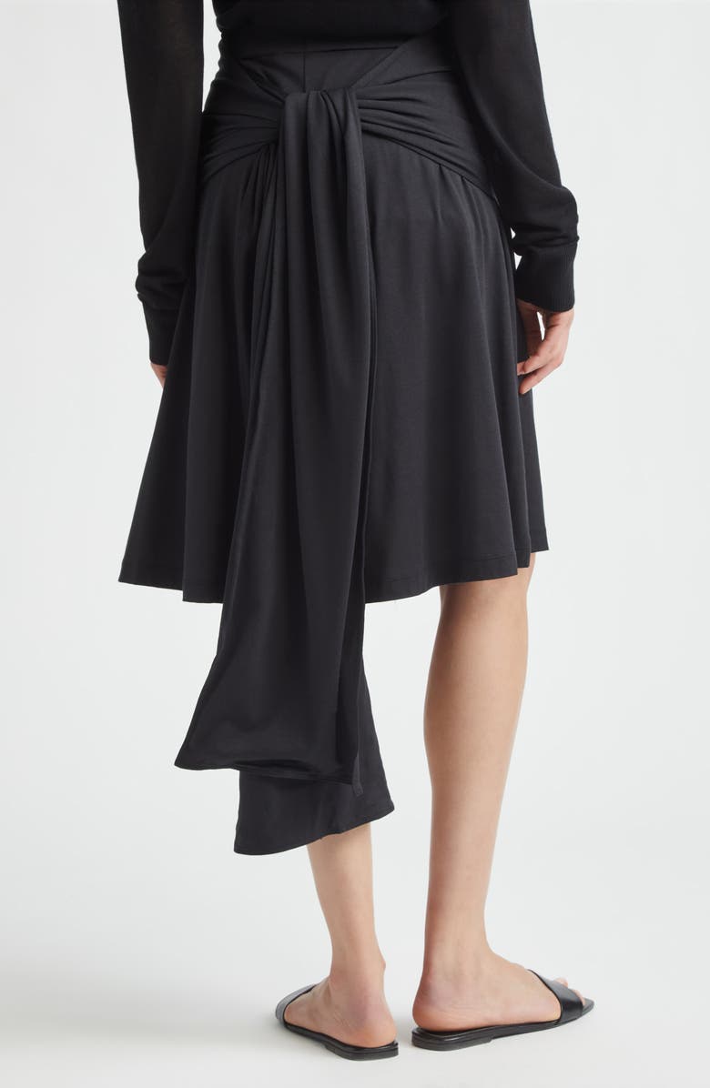 TOTEME Tie Waist Jersey Shorts, Alternate, color, Black