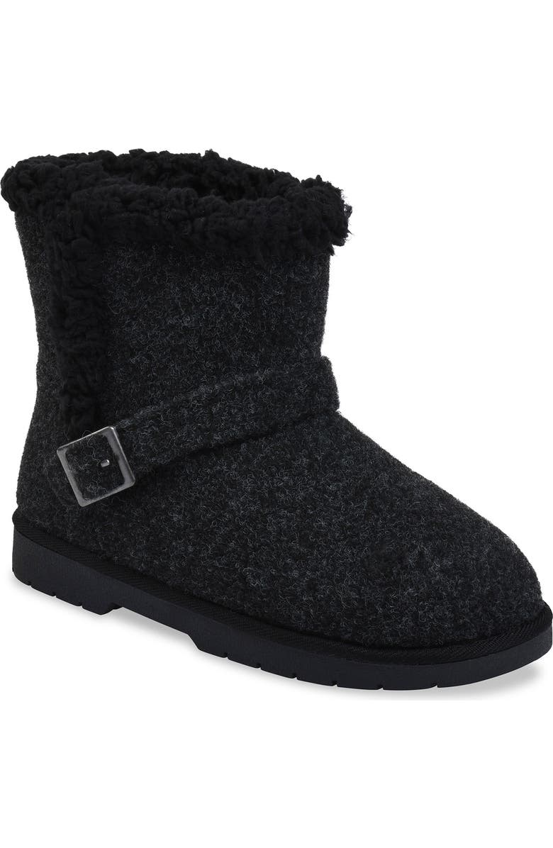 GAAHUU Buckled Faux Shearling Lined Boot, Main, color,