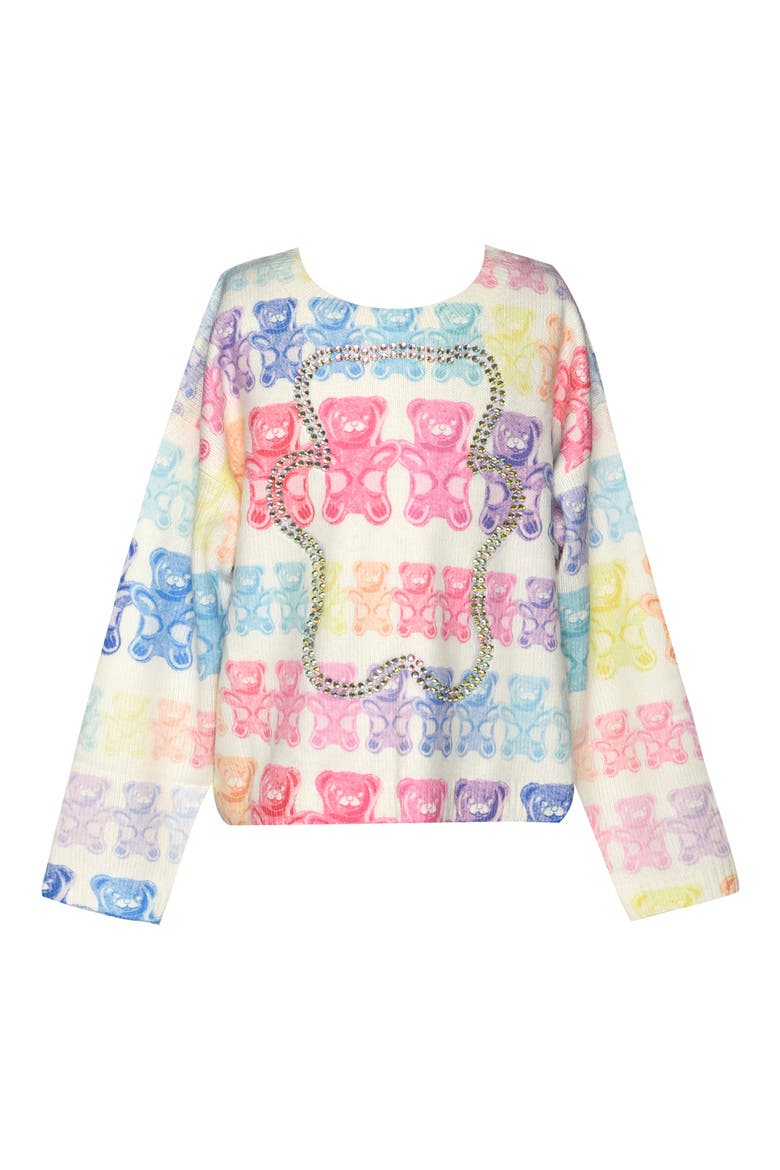 Kids' Gummy Bear Sweater, Main, color, WHITE MULTI