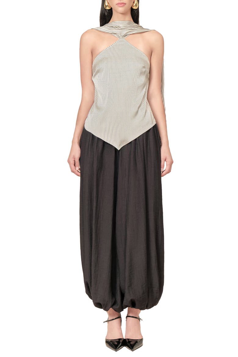 Talia Balloon Pants, Alternate, color, BLACK