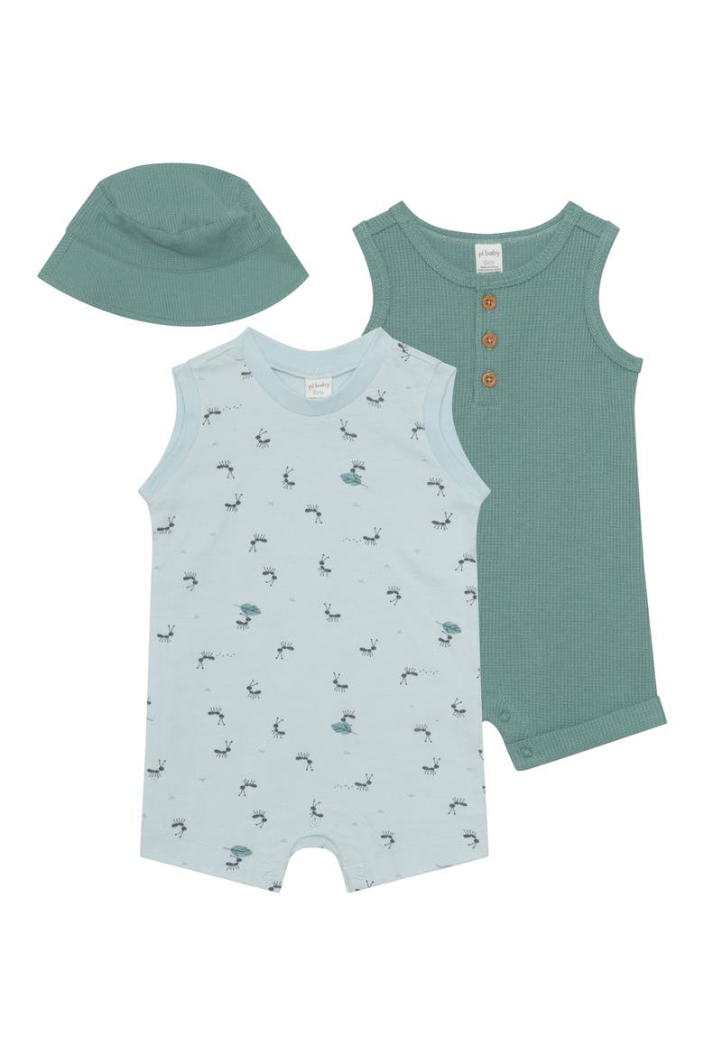 Romper & Bucket Hat Set, Main, color, ANTS