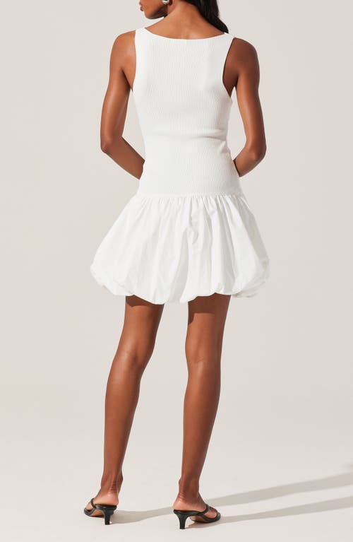 Astr The Label Nettie Bubble Hem Dress In White