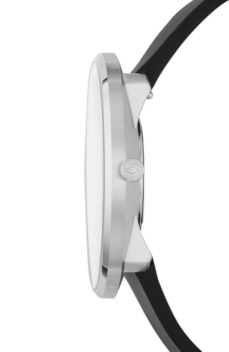 Fossil Essentialist Leather Strap Watch, 42mm, Alternate, color, 