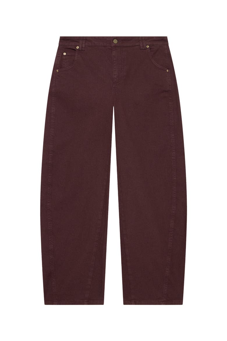 Ultimate full-length tapered leg Barrel Jeans, Alternate, color, Burgundy