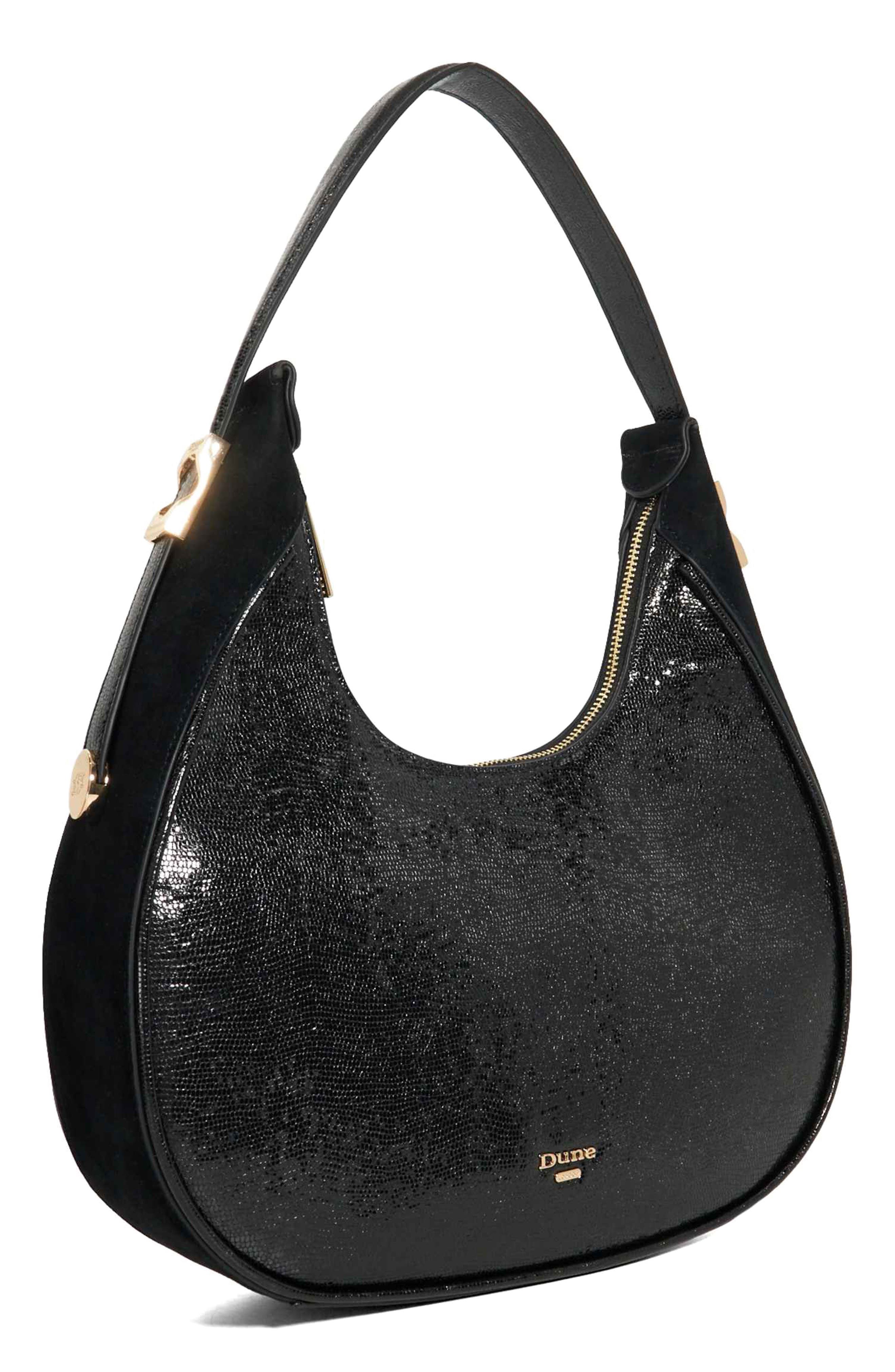Dune London Dedicated Faux Leather Shoulder Bag, Alternate, color, Black