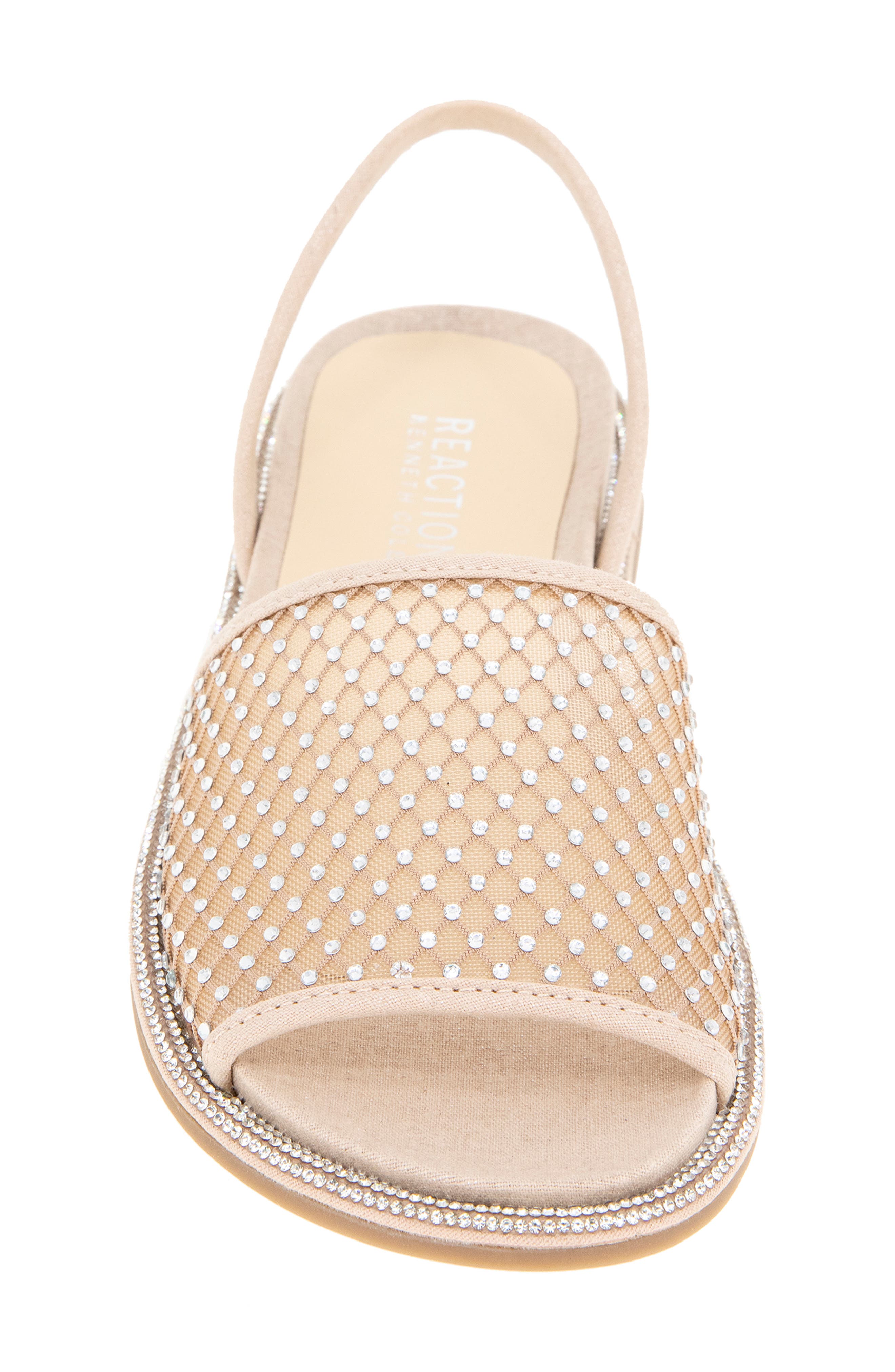 Saavi Rhinestone Mesh Sandal, Alternate, color, ALMOND CRYSTAL MESH
