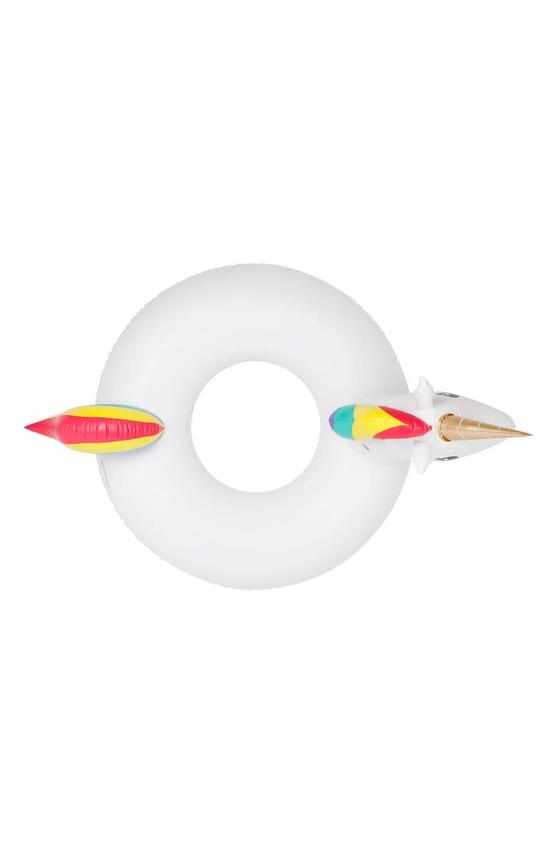 Sunnylife Luxe Unicorn Pool Ring, Alternate, color, White Multi