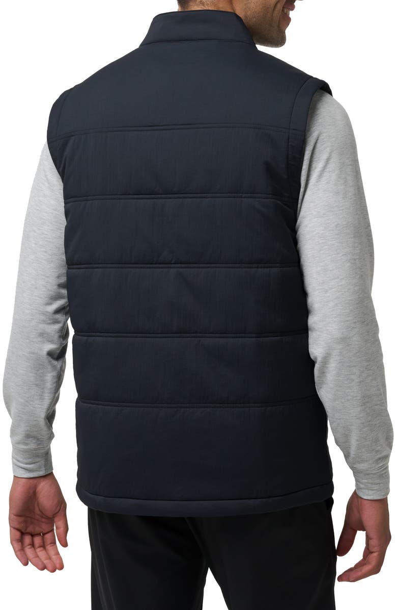 TravisMathew Palisades Nylon Puffer Vest, Alternate, color, Black