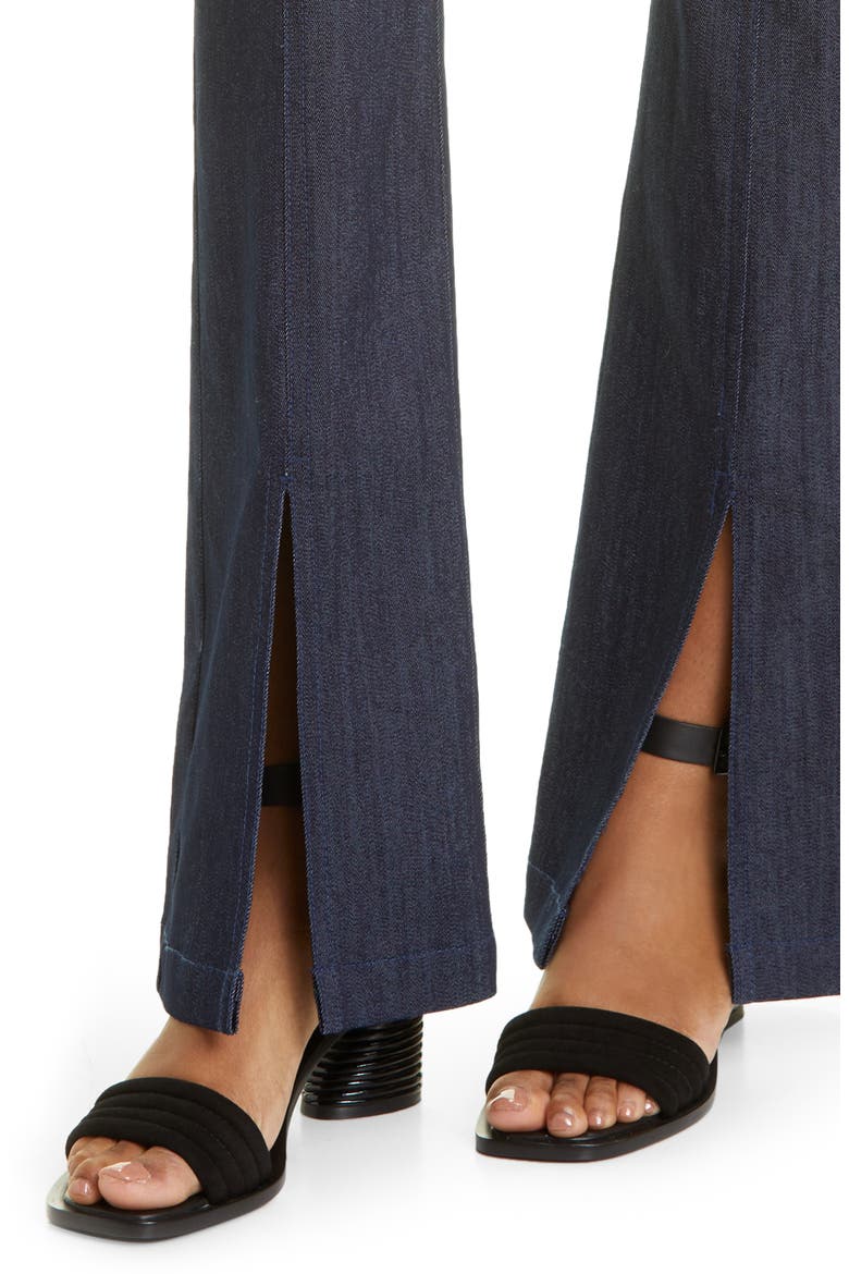 Shanis High Waist Split Hem Flare Jeans, Alternate, color, INDIGO