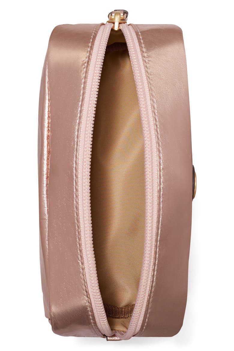Virginia Metallic Cosmetic Bag, Alternate, color, PINK GOLD