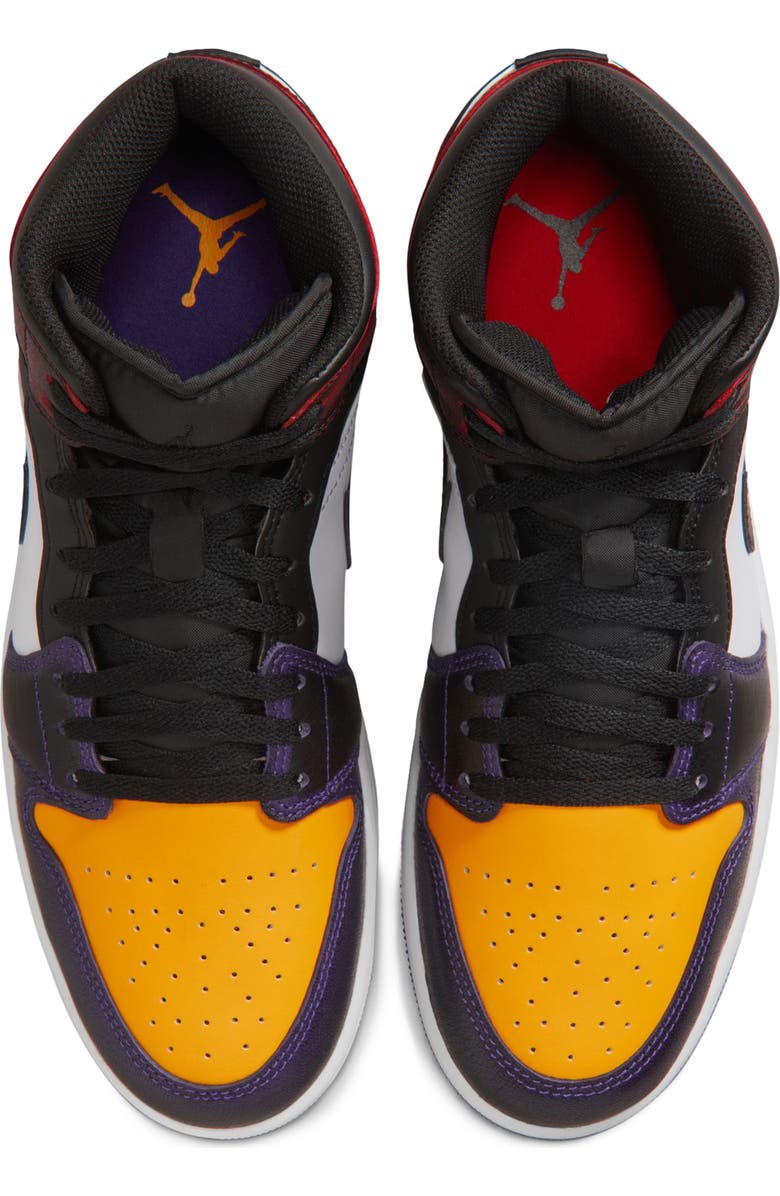 Jordan Air Jordan 1 Mid SE Basketball Sneaker, Alternate, color, True Red/ Court Purple