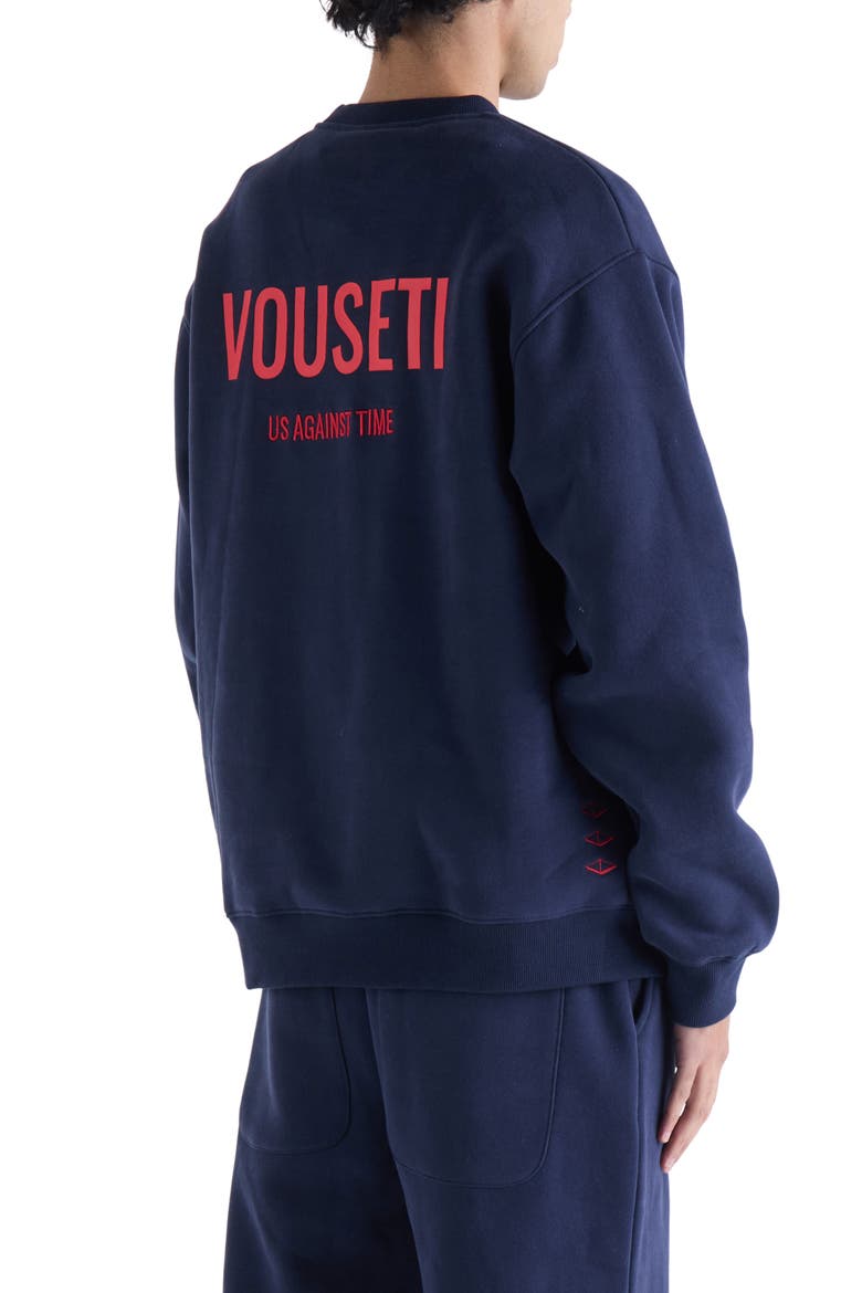 Us Against Time Crewneck Sweatshirt, Alternate, color, NAVY