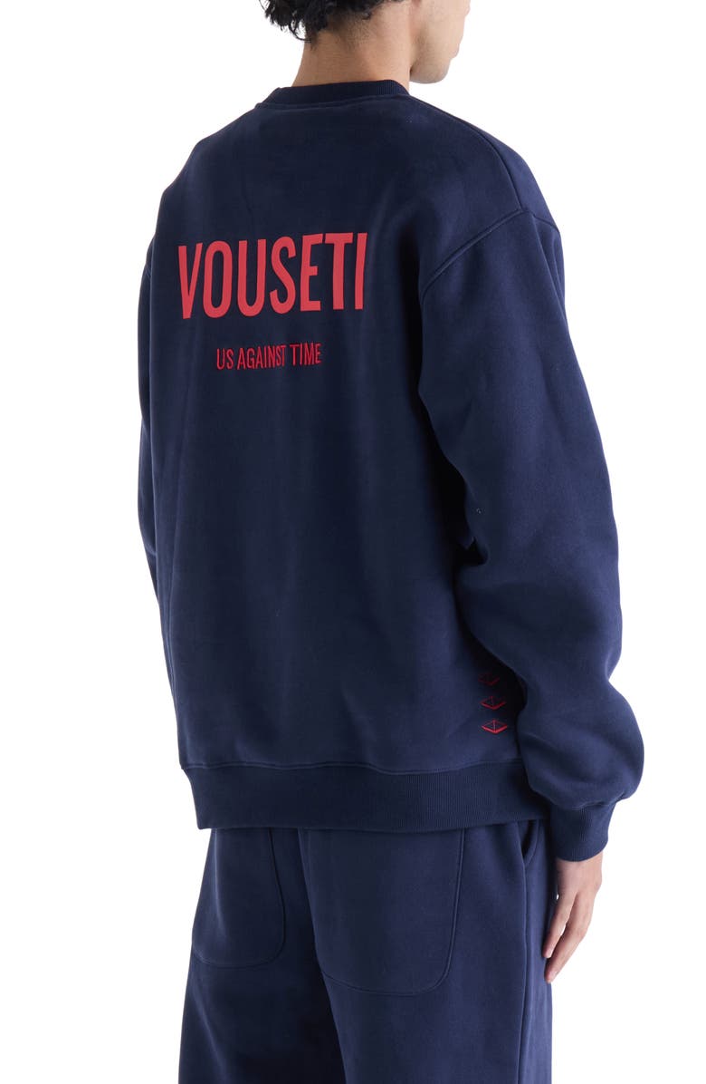 VOUSETI Us Against Time Crewneck Sweatshirt, Alternate, color, 