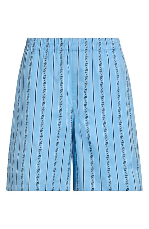 Greca Stripe Jacquard Shorts
