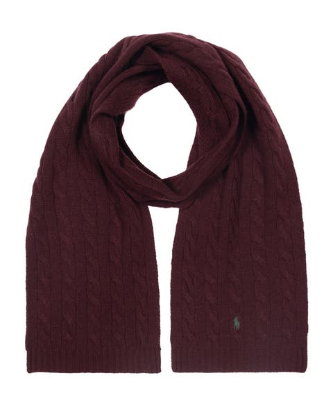 Cashmere Blend Cable Scarf