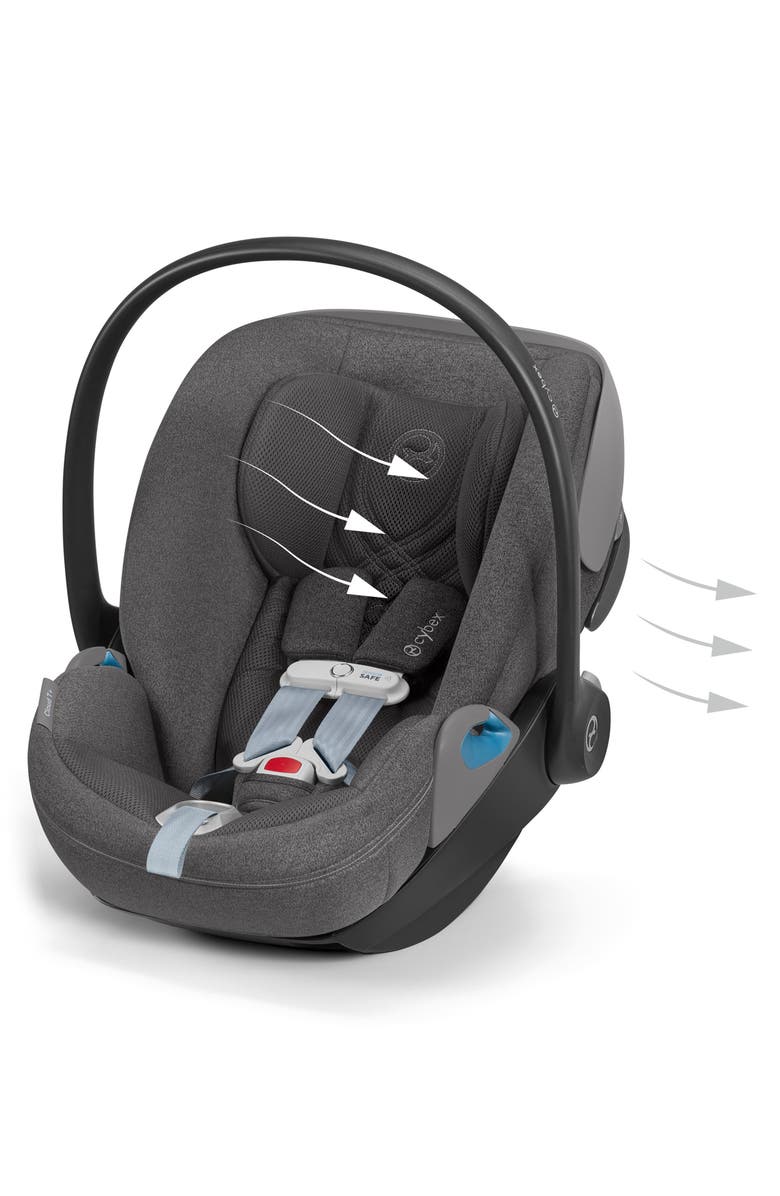CYBEX Platinum Cloud T Comfort Extend SensorSafe<sup>™</sup> Car Seat & Base, Alternate, color, Mirage Grey