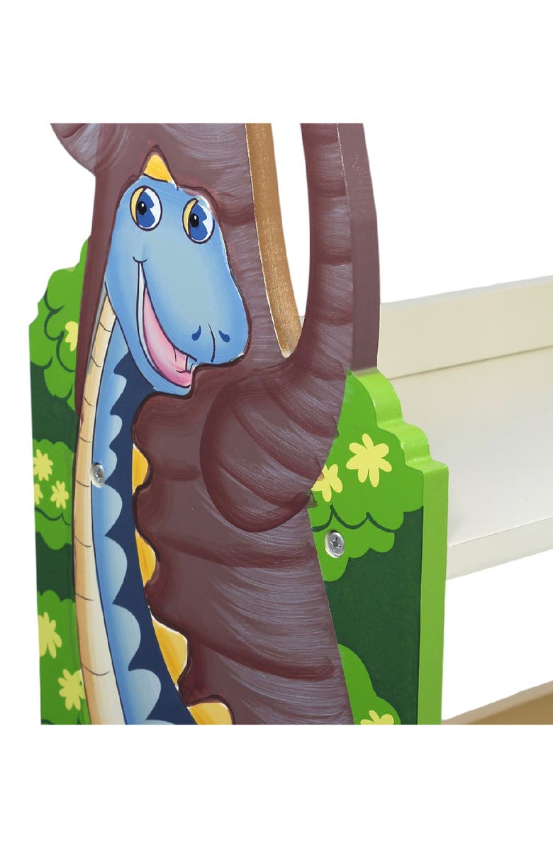 Teamson Kids Fantasy Fields Dinosaur Kingdom Wood Bookshelf, Alternate, color,