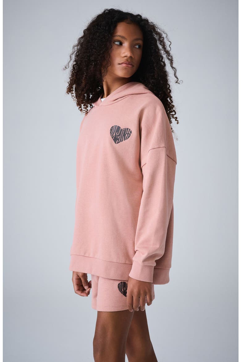 Kids' Hoodie & Sweat Shorts Set, Alternate, color, PINK