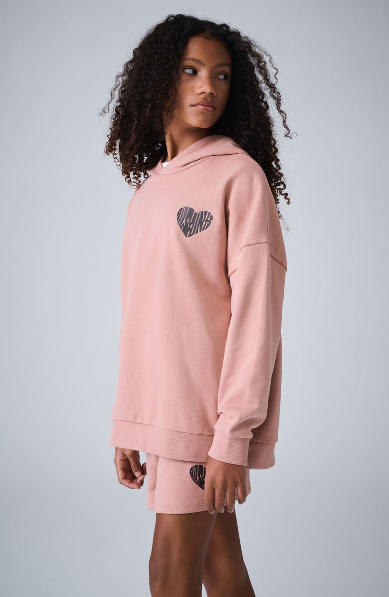 smALLSAINTS by ALLSAINTS Kids' Hoodie & Sweat Shorts Set, Alternate, color, Pink